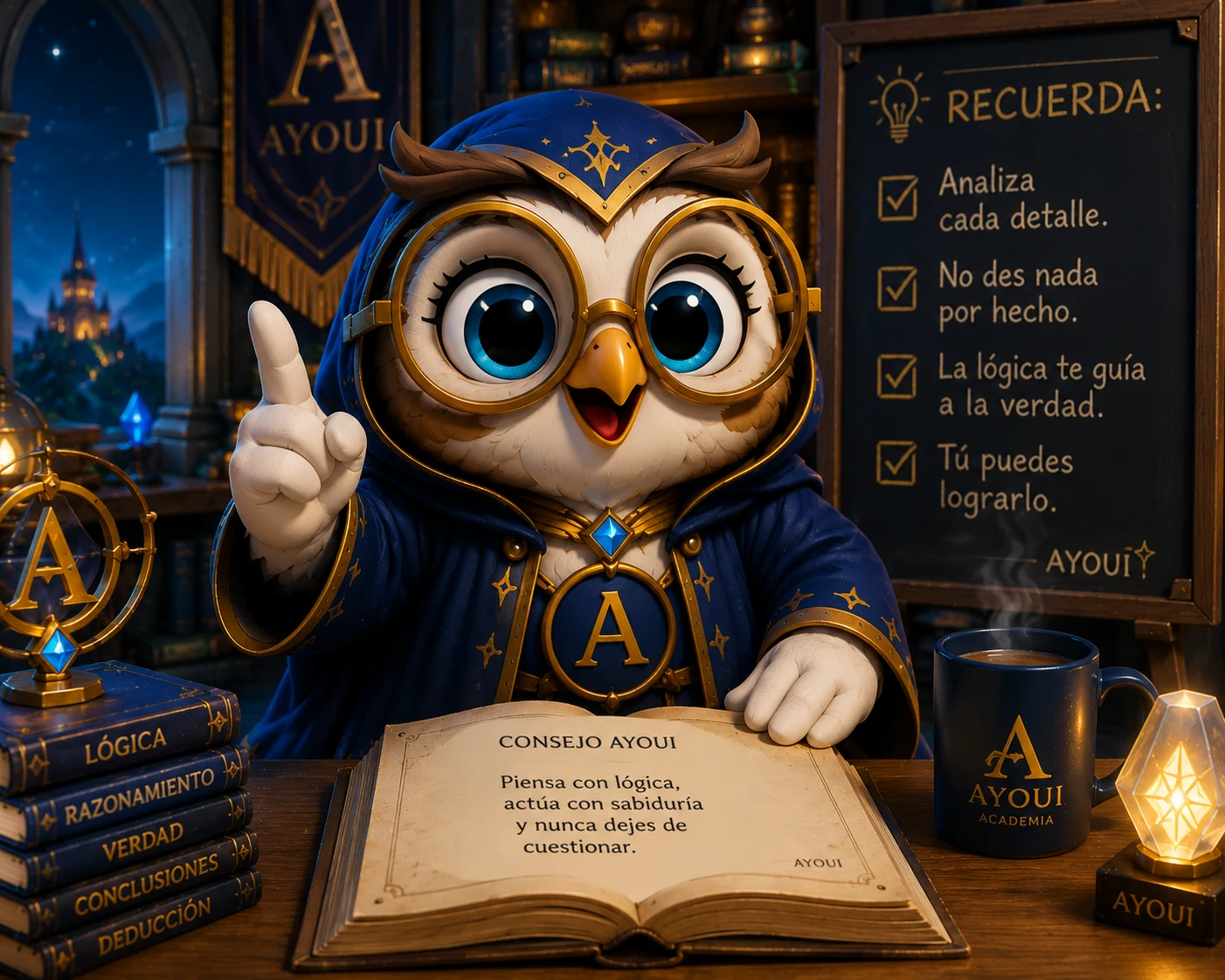 Ayo, mascota oficial de Academia AYOUI